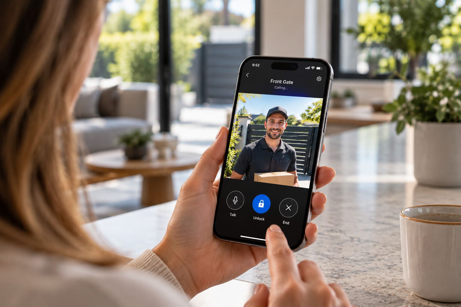 Dnake answer door on phone lres
